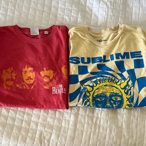 Bundle band sublime Beatles 2 Graphic Kids Tees - Picture 1 of 6